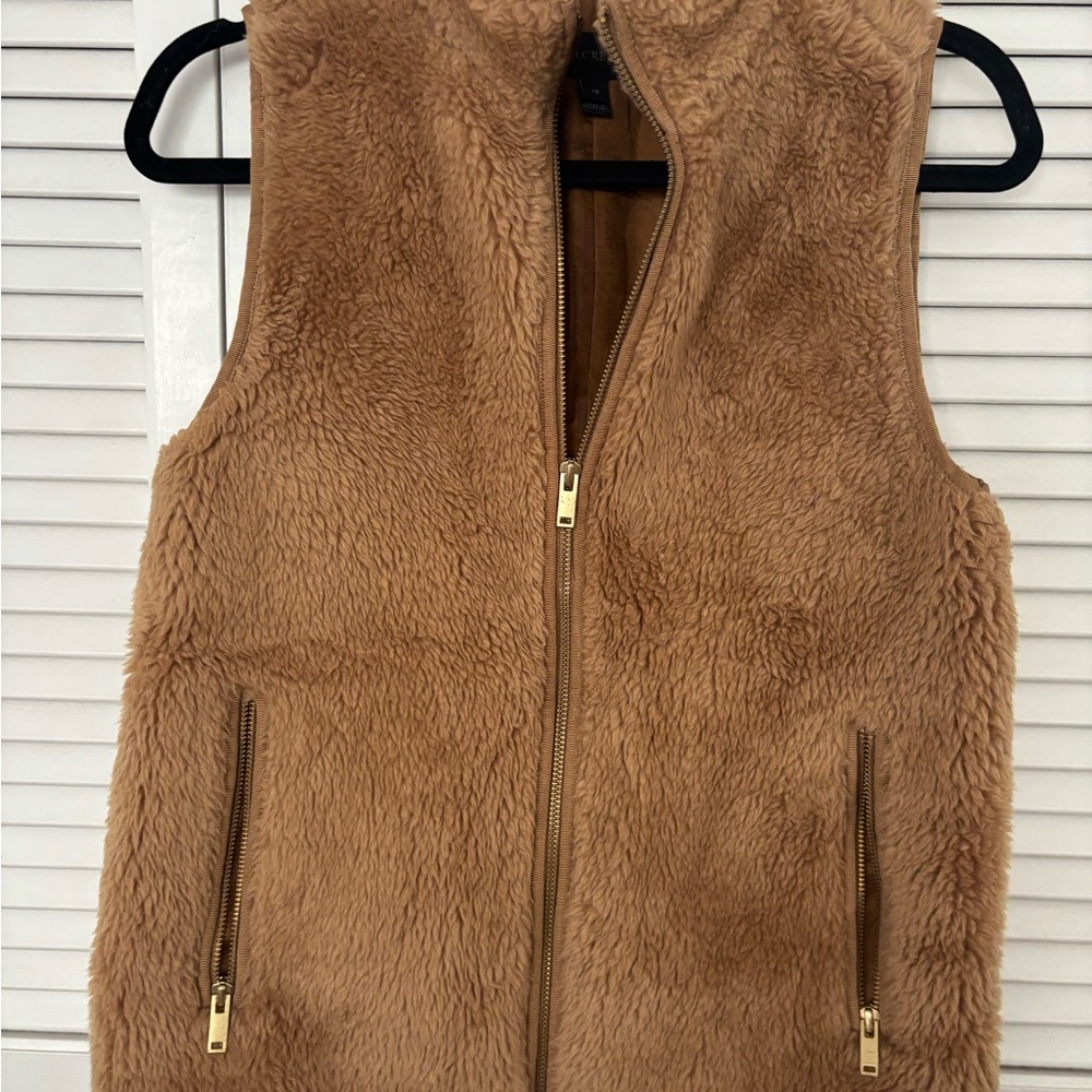 J. Crew Camel Fleece Vest